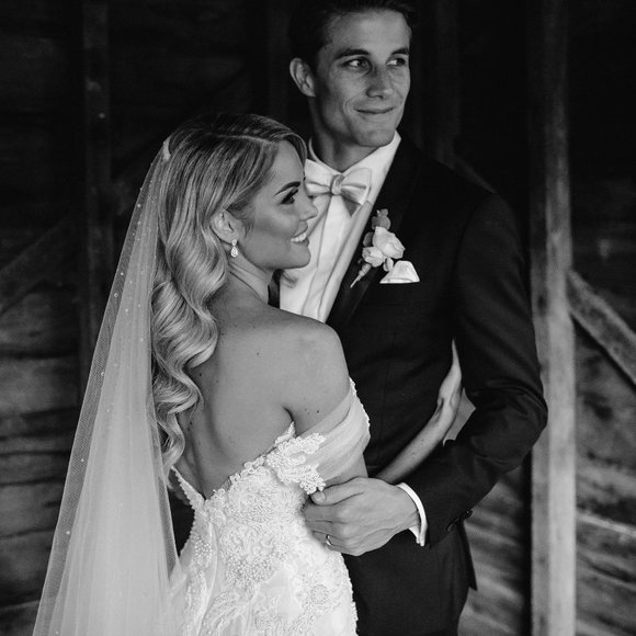 Steven Khalil Custom Crystal and Pearl Couture Dress - Picture 3 of 9